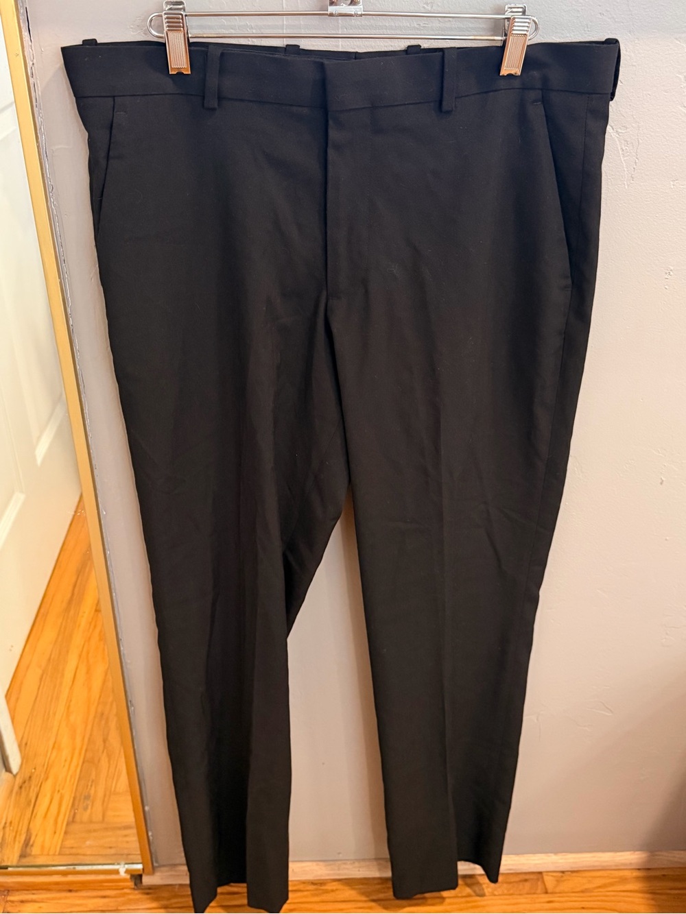 Perry Ellis Black Dress Trousers Slim Fit 33x30 #487